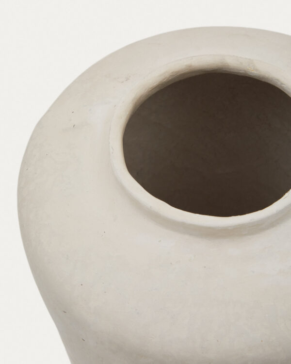 Jarrón Serina de papel maché blanco 34 cm