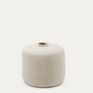 Jarrón Serina de papel maché blanco 36,5 cm