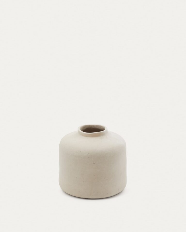 Jarrón Serina de papel maché blanco 27 cm