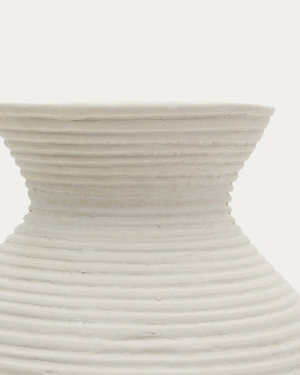 Jarrón Pria de papel maché blanco 51 cm