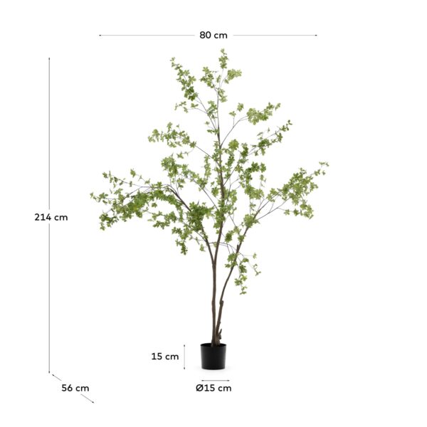 Árbol artificial Enkianthus con maceta negro 214 cm