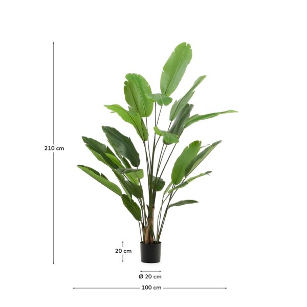 Planta artificial Banano con maceta negra 210 cm