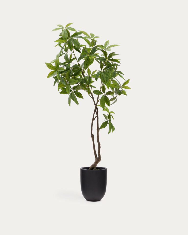 Árbol artificial Pachira con maceta negra 180 cm