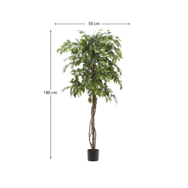 Árbol artificial Ficus con maceta negra 180 cm