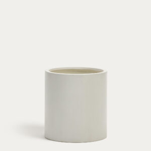 Macetero Aiguablava de cemento blanco Ø 52 cm