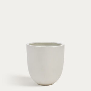 Macetero Aiguablava de cemento blanco Ø 56 cm