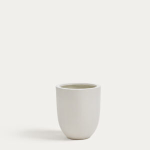 Macetero Aiguablava de cemento blanco Ø 39 cm