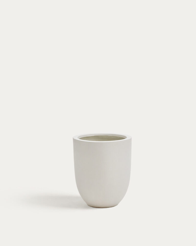 Macetero Aiguablava de cemento blanco Ø 39 cm