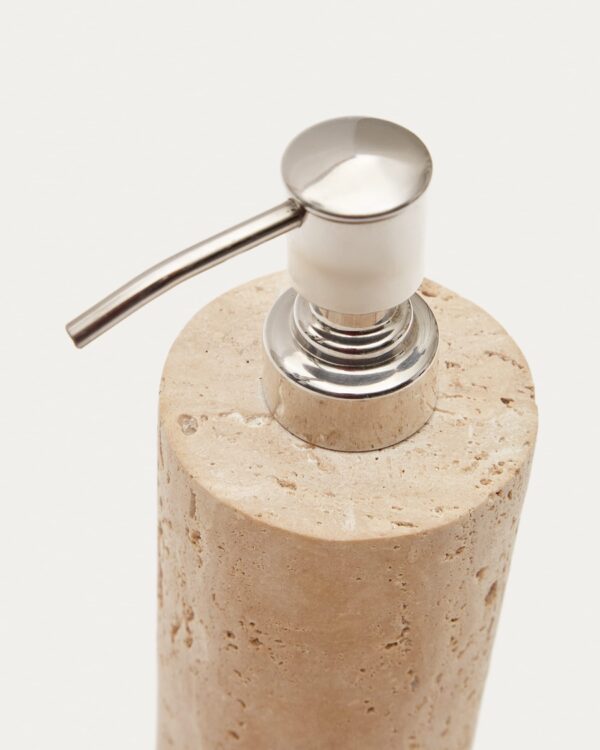 Dispensador de jabón Macre de travertino beige