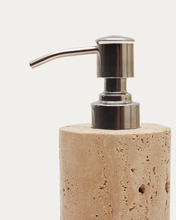 Dispensador de jabón Macre de travertino beige