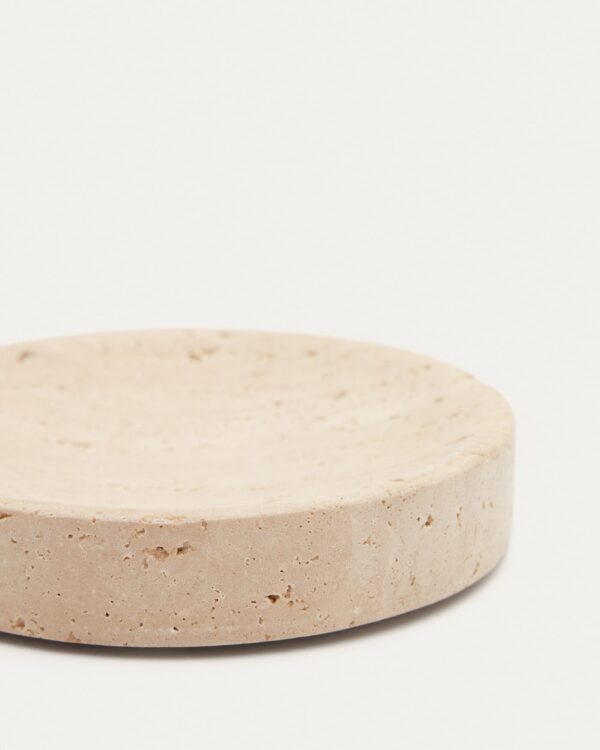 Jabonera Macre de travertino beige