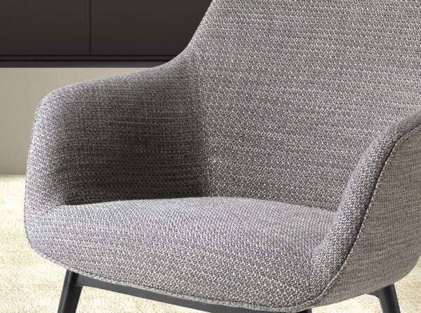Silla tela gris