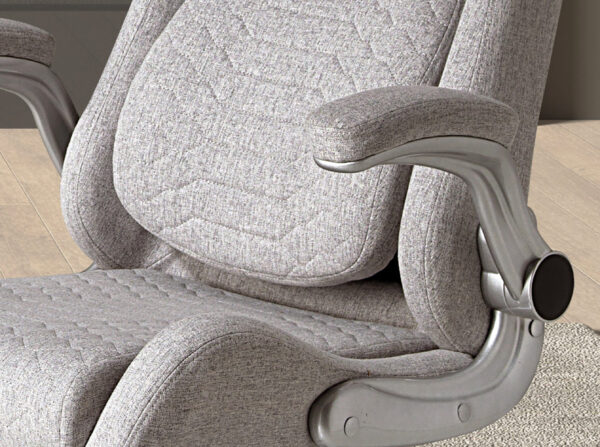 Silla oficina giratoria tela gris