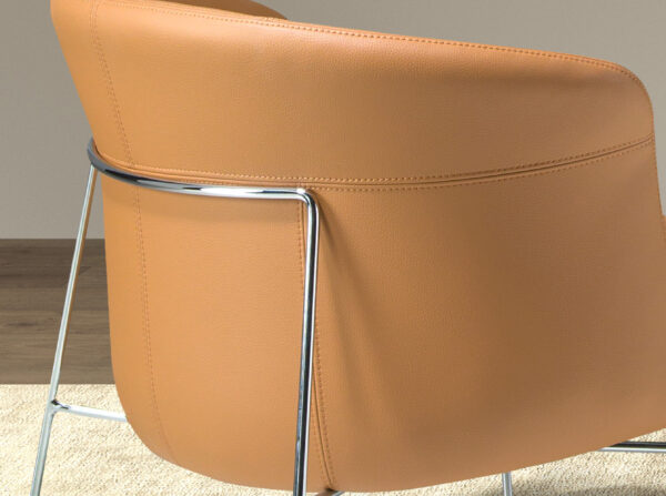 Sillón polipiel marrón