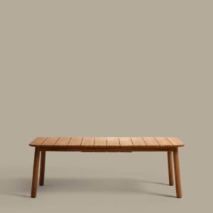 Mesa extensible de exterior Turqueta de madera maciza de teca 220 (294) x 100 cm FSC 100%