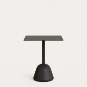 Mesa Tiaret sobre negro y pie de cemento negro Ø68x73 cm