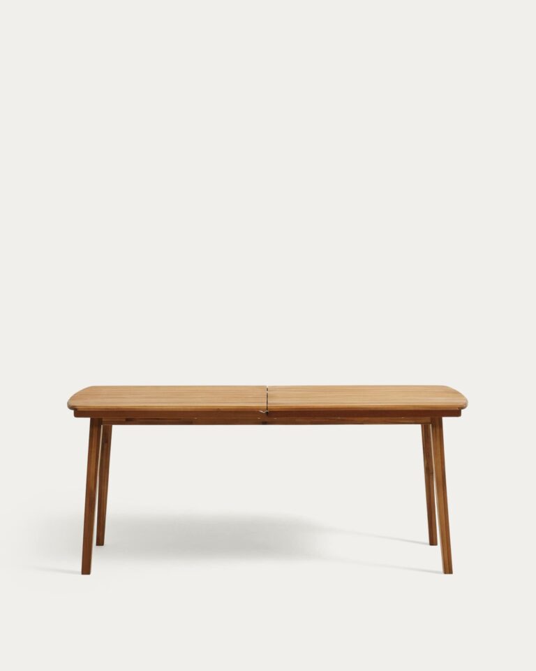 Mesa extensible de exterior Thianna de madera maciza de acacia 180 (240) x 90 cm FSC 100%