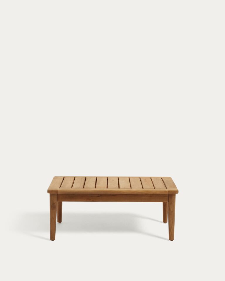 Mesa de centro Portitxol de madera maciza de teca 80 x 80 cm