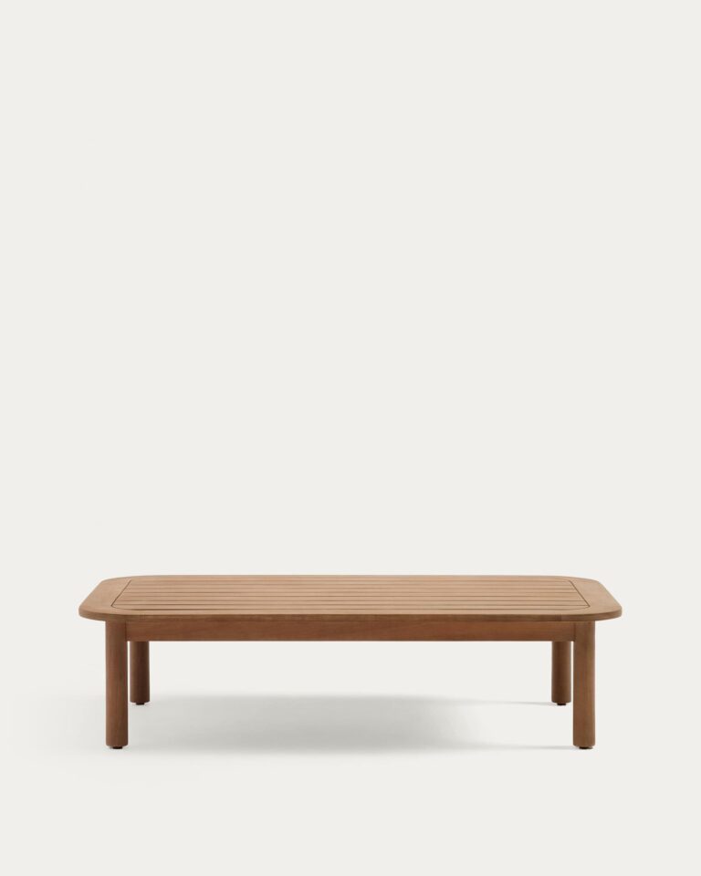 Mesa de centro exterior Sacova de madera maciza de eucalipto 140 x 89 cm FSC 100%