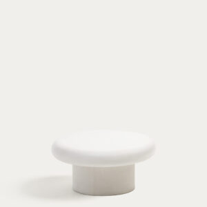 Mesa de centro redonda Addaia de cemento blanco Ø66 cm