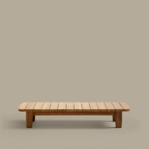 Mesa de centro Tirant de madera maciza de teca FSC 100% 140 x 70 cm