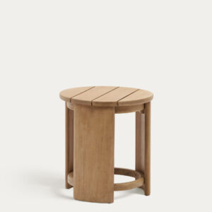 Mesa auxiliar Xoriguer de madera maciza de eucalipto Ø56 cm FSC 100%