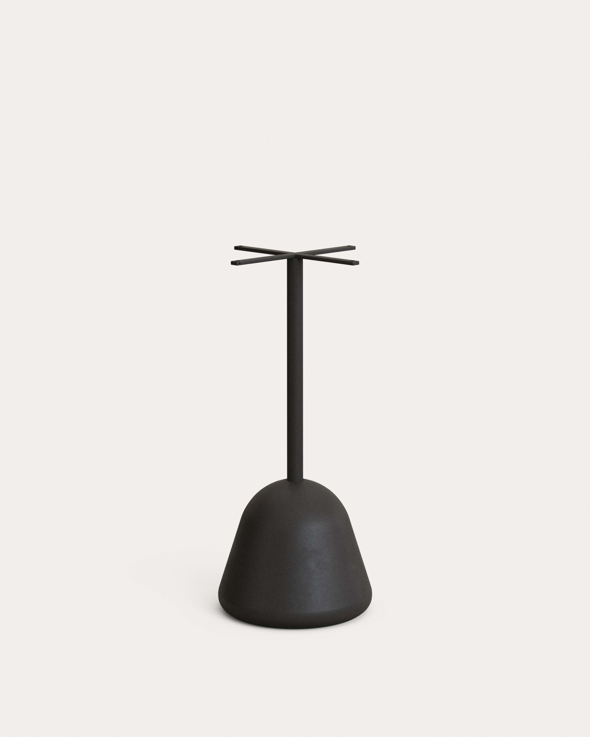 Pie de mesa de exterior Saura de acero con acabado pintado negro Ø 41 x 95 cm