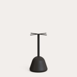 Pie de mesa de exterior Saura de acero con acabado pintado negro Ø 37 x 75 cm