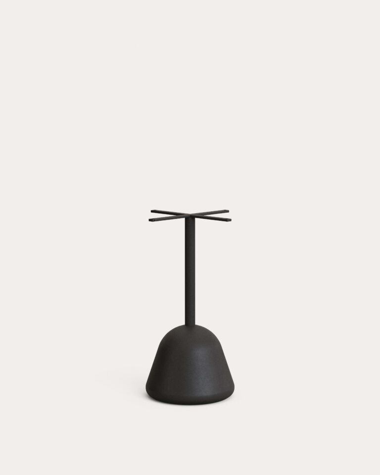 Pie de mesa de exterior Saura de acero con acabado pintado negro Ø 37 x 75 cm