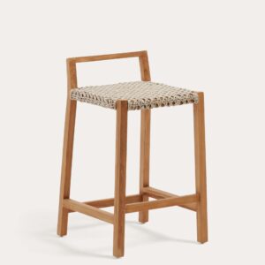 Taburete Giverola de madera maciza de teca 67,5 cm