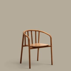 Silla apilable de exterior Turqueta de madera maciza de teca FSC 100%