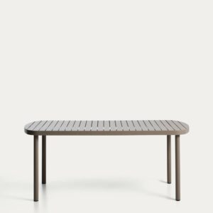 Mesa de exterior Joncols de aluminio con acabado pintado topo 180 x 90 cm