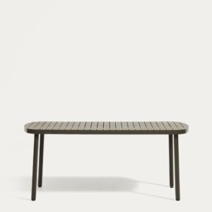Mesa de exterior Joncols de aluminio con acabado pintado verde 180 x 90 cm