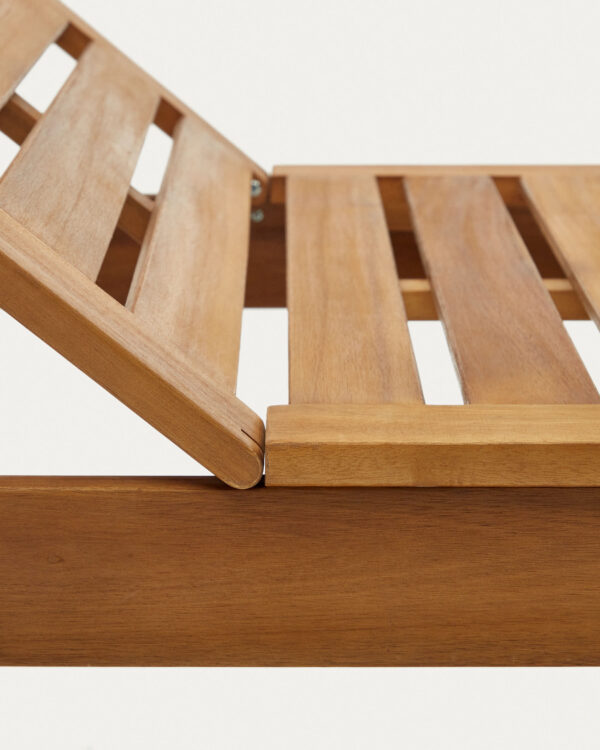 Tumbona de exterior Sulamita de madera maciza de acacia FSC 100%