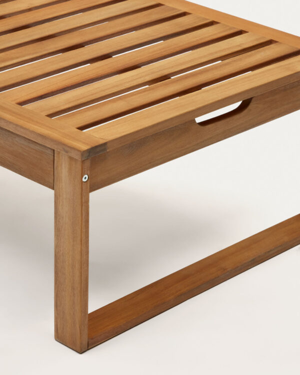 Tumbona de exterior Sulamita de madera maciza de acacia FSC 100%