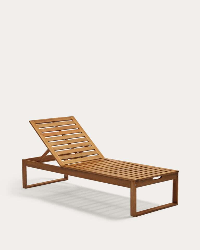 Tumbona de exterior Sulamita de madera maciza de acacia FSC 100%