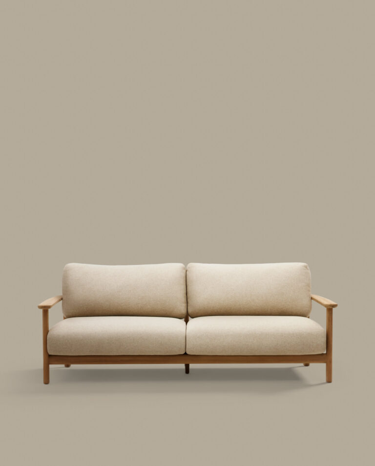 Sofá Tirant 3 plazas de madera maciza de teca 212 cm FSC 100%