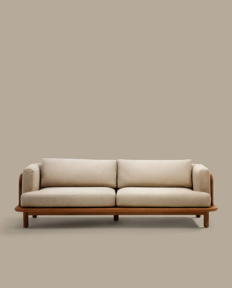Sofá Turqueta de 3 plazas de madera maciza de teca 230 cm FSC 100%