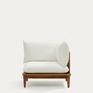 Sillón modular rinconero Portitxol de madera maciza de teca