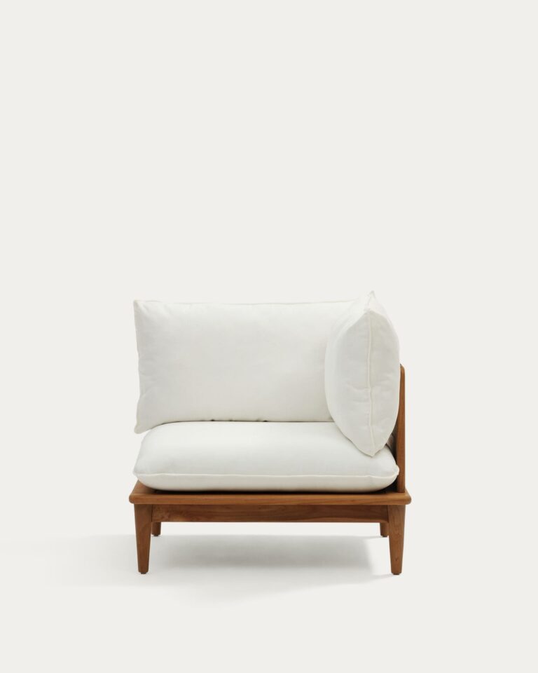 Sillón modular rinconero Portitxol de madera maciza de teca