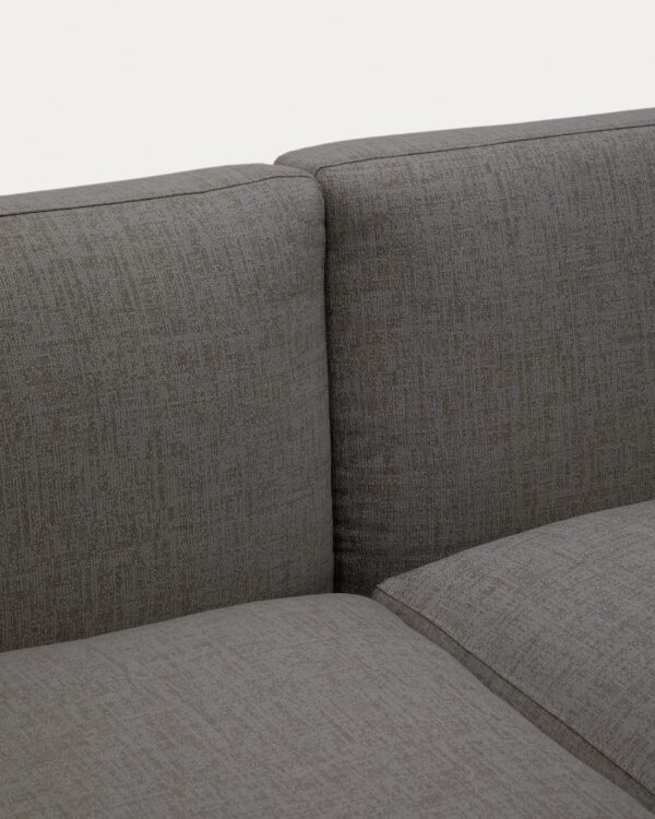 Sofá modular de exterior Sorells 2 plazas con tapizado gris y aluminio verde 201 cm