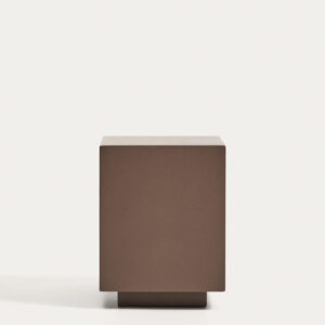 Mesa auxiliar Rustella de cemento marrón 35 x 35 cm