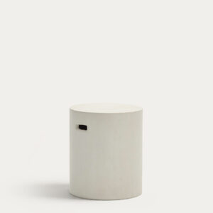 Reposapiés Aiguablava de cemento blanco Ø 37 cm