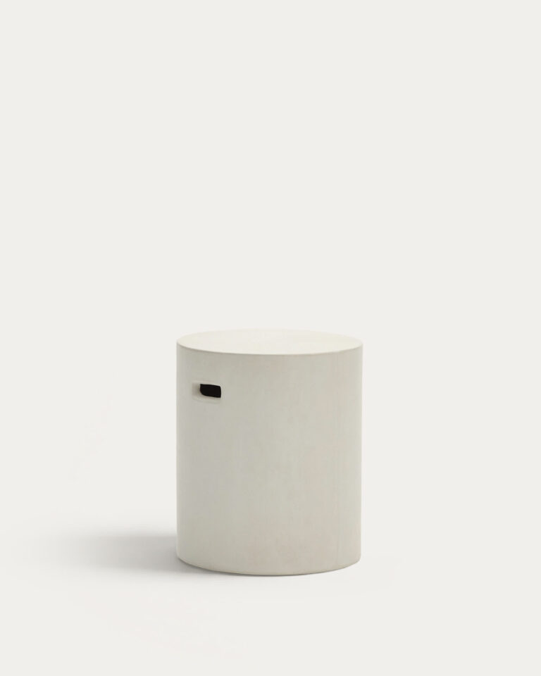 Reposapiés Aiguablava de cemento blanco Ø 37 cm