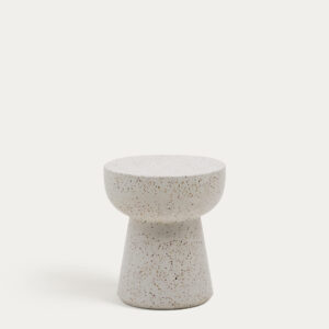 Mesa auxiliar Pada de terrazo blanco Ø 40 cm
