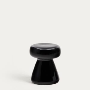 Mesa auxiliar Manya de cerámica negro Ø 38 cm
