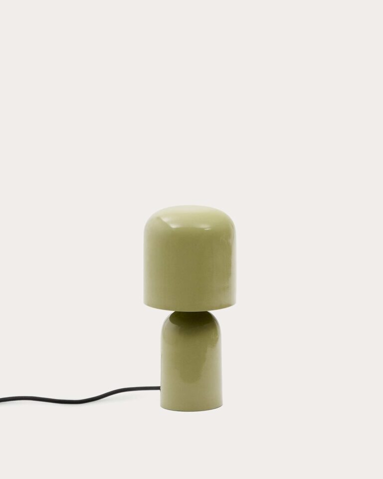 Lámpara de mesa Monze de metal pintado verde claro