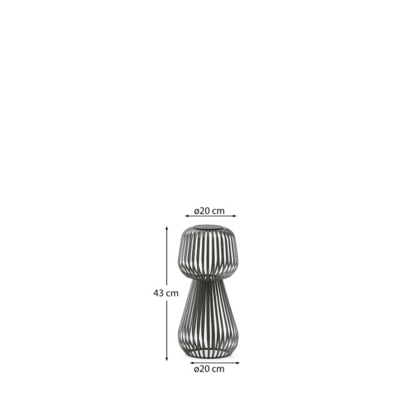 Lámpara de mesa solar Reiba de metal verde