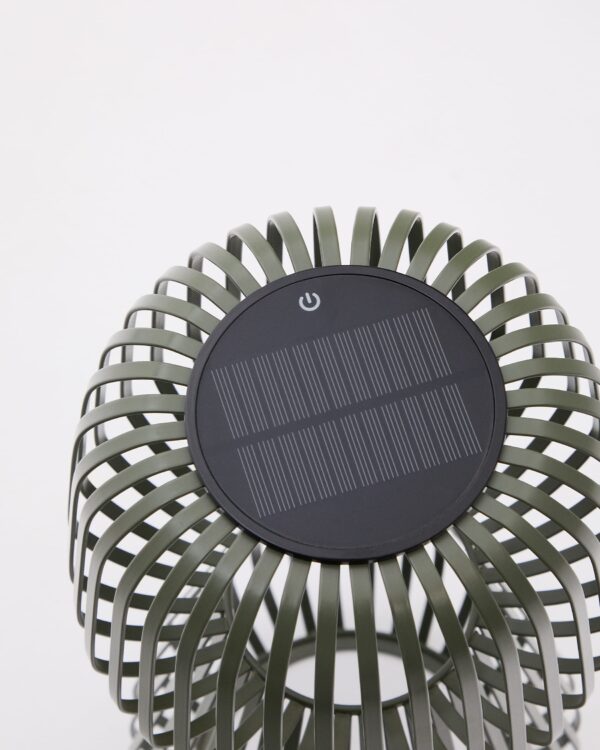 Lámpara de mesa solar Reiba de metal verde