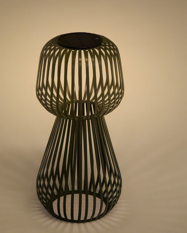 Lámpara de mesa solar Reiba de metal verde